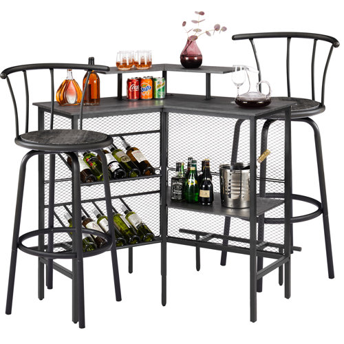 Trent Austin Design® Ilkley 3Piece Bar Set Bat Table and Barstools Set